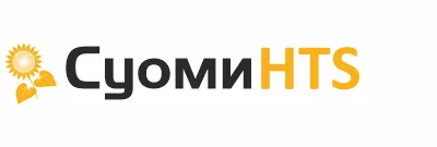Логотип «Суми HTS» с оранжевым значком солнца слева